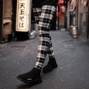 🤫 Spray-On Checkered Jeans